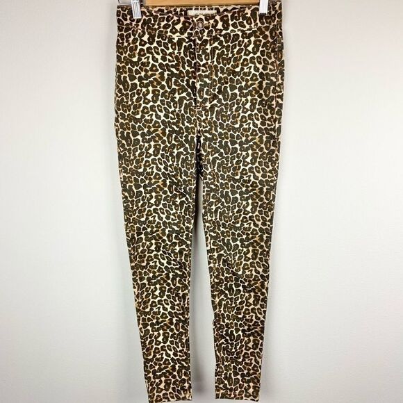 Free People Leopard Print Skinny Jeans - Picture 2 of 8